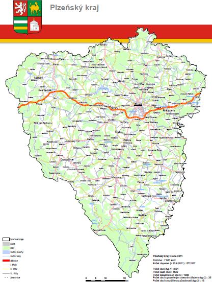 Pilsen (Plzeň) Czech Republic: PDF Map of Pilsen Region